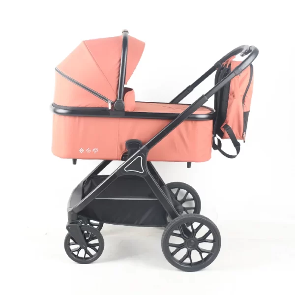 3 in 1 Baby Stroller High Landscape Infant Stroller with Reversible Bassinet Adjustable Backrest & Canopy, Wholesale - 图片 7