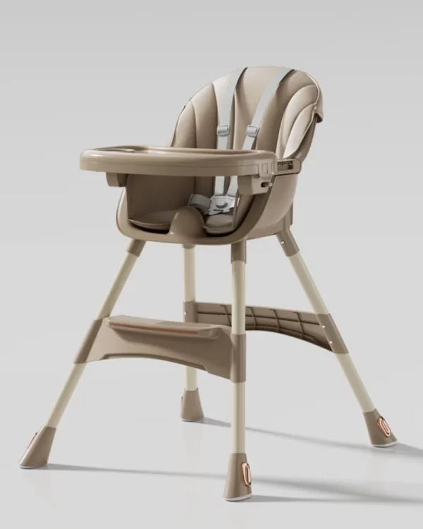 Baby High Chair Baby Feeding Chair for Babies and Toddlers With Locking Wheels and PU Cushion Washable, Wholesale - 图片 2