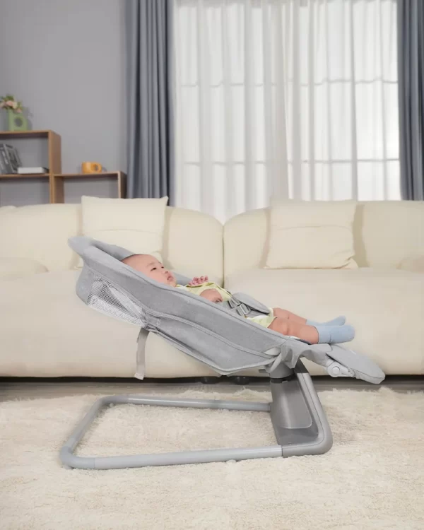 Multifunctional Baby Rocking Chair with Adjustable Backrest, Canopy & Mosquito Net, 5-Speed Rocking, Wholesale - 图片 5