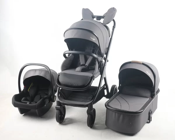 3 in 1 Baby Stroller High Landscape Infant Stroller with Reversible Bassinet Adjustable Backrest & Canopy, Wholesale - 图片 9