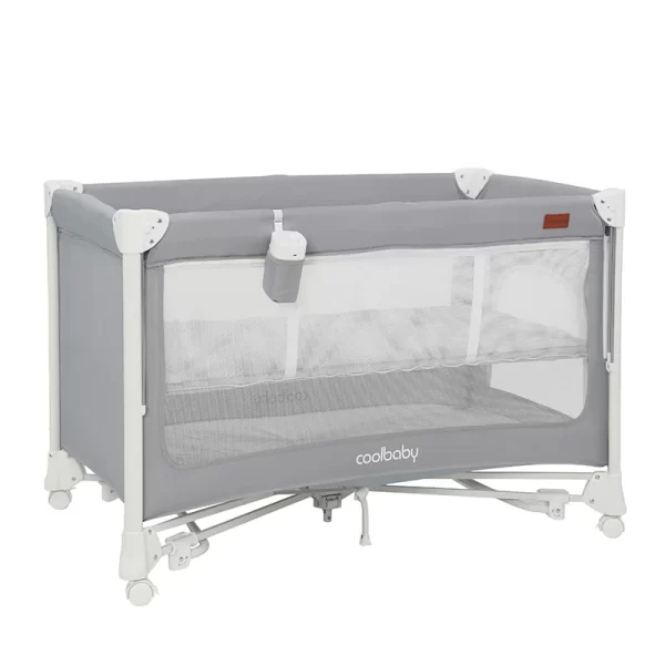 Multi-Functional Baby Playard Bassinet with Changing Table, Rocking Bar, Mosquito Net & Music Box, Wholesale - 图片 8