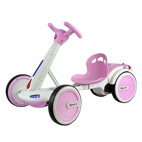 Kids Electric Go-Kart 4-Speed Adjustable Colorful Lights Early Education & Nursery Rhymes Portable and Foldable Ride on Car, Wholesale - 图片 6