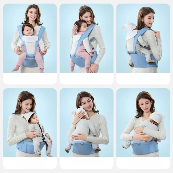Baby Carrier with Hip Seat for Newborn to Toddler Breathable Ergonomic Infant Carrier 6 Carrying Positions, Wholesale - 图片 2
