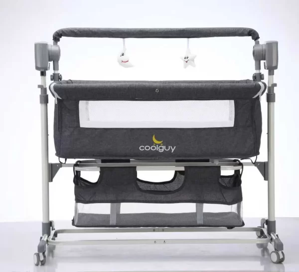 Electric Baby Cradle Rocking Bed Adjustable Height 5 Speed Rocking Modes with Soothing Music Portable Infant Bassinet, Wholesale - 图片 3