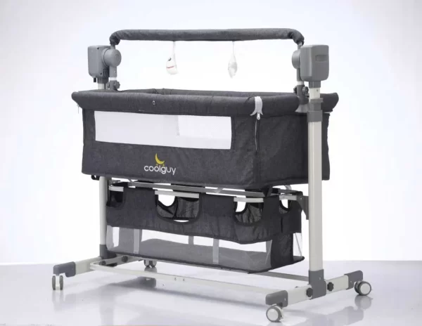 Electric Baby Cradle Rocking Bed Adjustable Height 5 Speed Rocking Modes with Soothing Music Portable Infant Bassinet, Wholesale