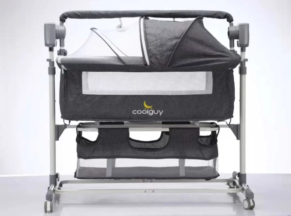 Electric Baby Cradle Rocking Bed Adjustable Height 5 Speed Rocking Modes with Soothing Music Portable Infant Bassinet, Wholesale - 图片 4