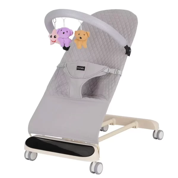 Portable Baby Bouncer Seat for Babies Infant Rocker Chair with Hanging Toys - 图片 4