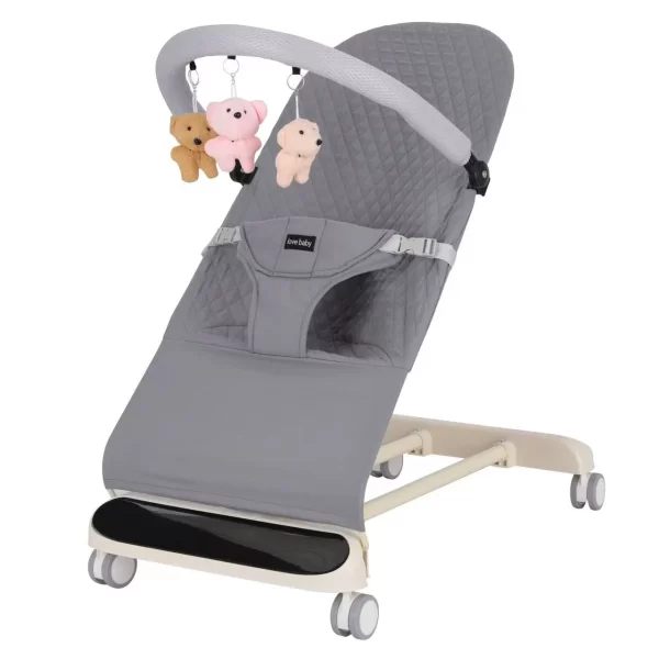 Portable Baby Bouncer Seat for Babies Infant Rocker Chair with Hanging Toys - 图片 3