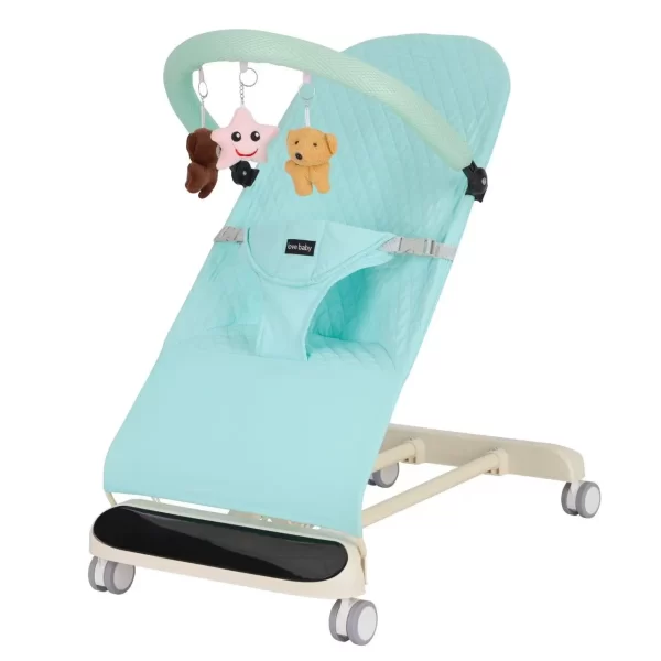 Portable Baby Bouncer Seat for Babies Infant Rocker Chair with Hanging Toys - 图片 2
