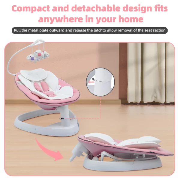 Electric Baby Swing for Infants to Toddler 5 Speed Swing with Remote Control Baby Rocking Chair for Newborn Babies, Wholesale - 图片 10