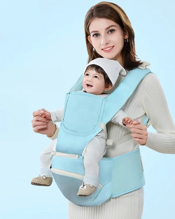 3-in-1 Baby Carrier with Hip Seat 12 Carrying Ways Head-Support for 0 - 36 Months with 123cm Extended Belt, Wholesale - 图片 4