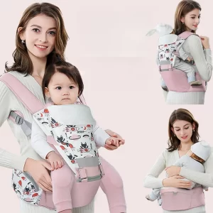 Baby Carrier with Hip Seat 6 Carrying Modes Adjustable for 0-36 Months with Thickened Neck Support, Storage Pockets and Breathable Straps, Wholesale