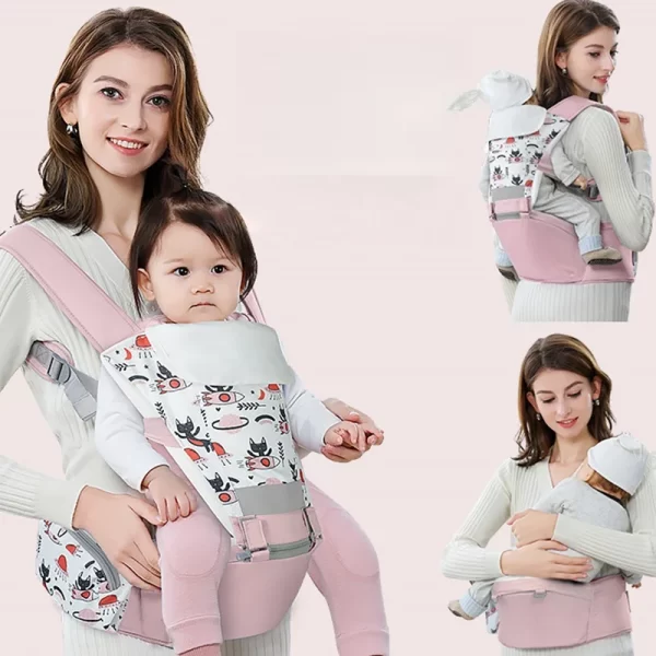 Baby Carrier with Hip Seat 6 Carrying Modes Adjustable for 0-36 Months with Thickened Neck Support, Storage Pockets and Breathable Straps, Wholesale