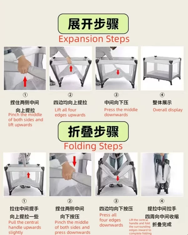 Children's Playpen Portable Baby Play Yard No Assembly Needed, Foldable for Indoor/Outdoor Use, Wholesale - 图片 7