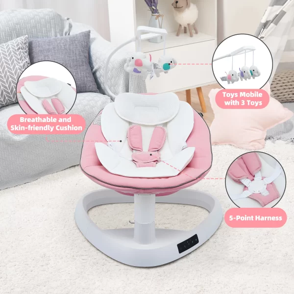 Electric Baby Swing for Infants to Toddler 5 Speed Swing with Remote Control Baby Rocking Chair for Newborn Babies, Wholesale - 图片 5