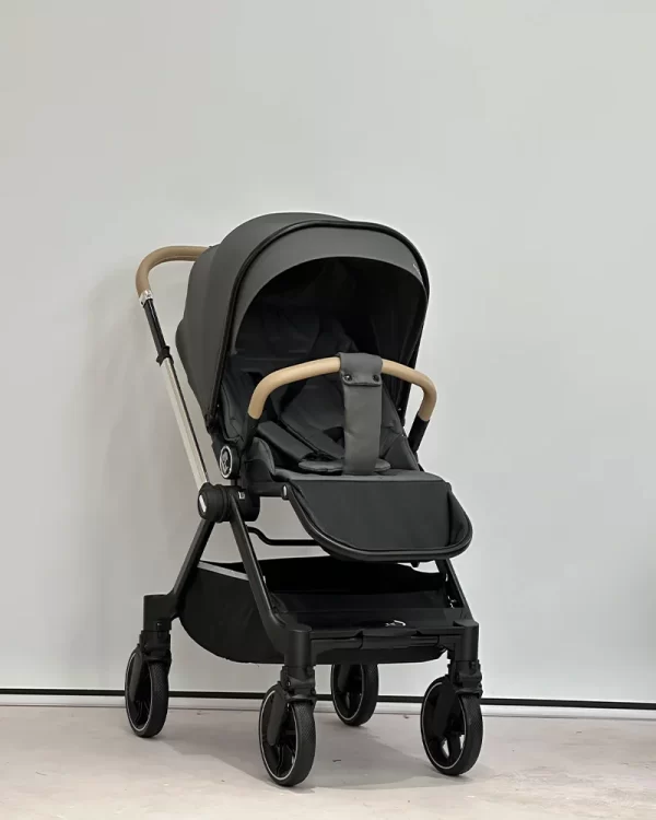 Reversible Baby Stroller Adjustable Foldable Stroller with Extendable Canopy Footmuff and Mommy Bag for Infant Baby Toddler - 图片 2