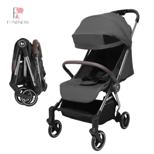 FTC011 Lightweight Travel Baby Stroller for Airplane One-Hand Fold with Reversible Seat
