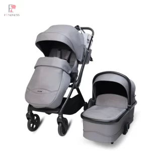 FTC020 2-in-1 Infant Baby Stroller with Bassinet, Compact Folding with Reversible Seat Magnetic Buckles