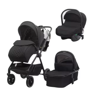 Wholesale All-in-One 3-in-1 Baby Travel System Stroller with Bassinet & Car Seat Reversible Seat for Newborn to Toddler