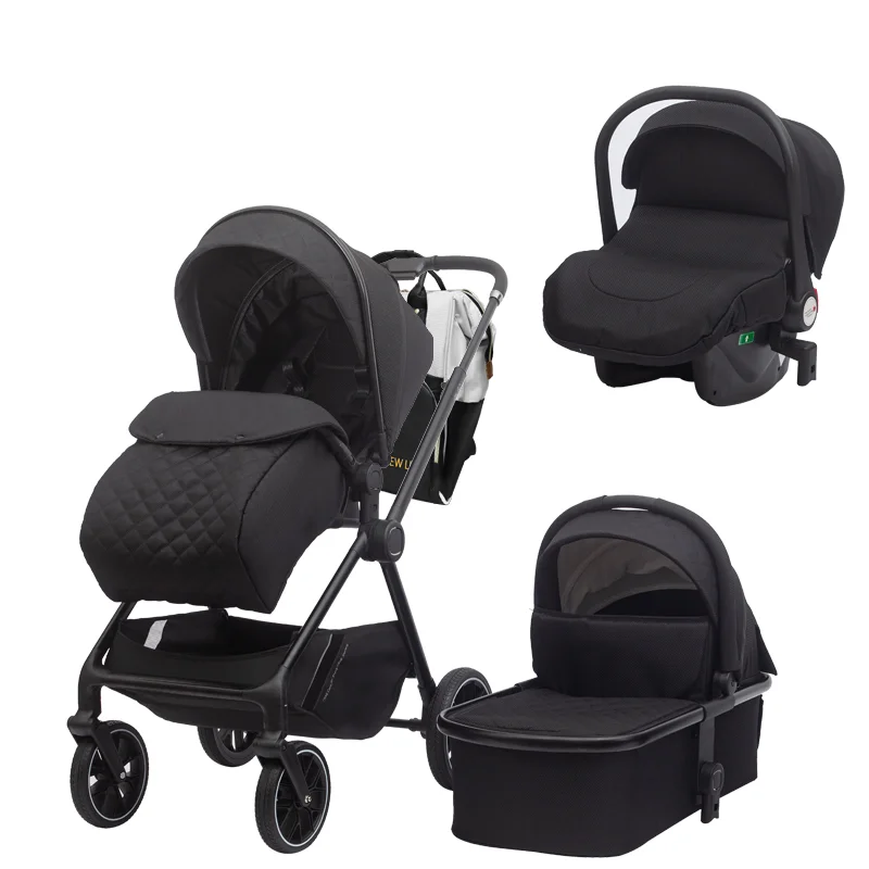 Wholesale All-in-One 3-in-1 Baby Travel System Stroller with Bassinet & Car Seat Reversible Seat for Newborn to Toddler