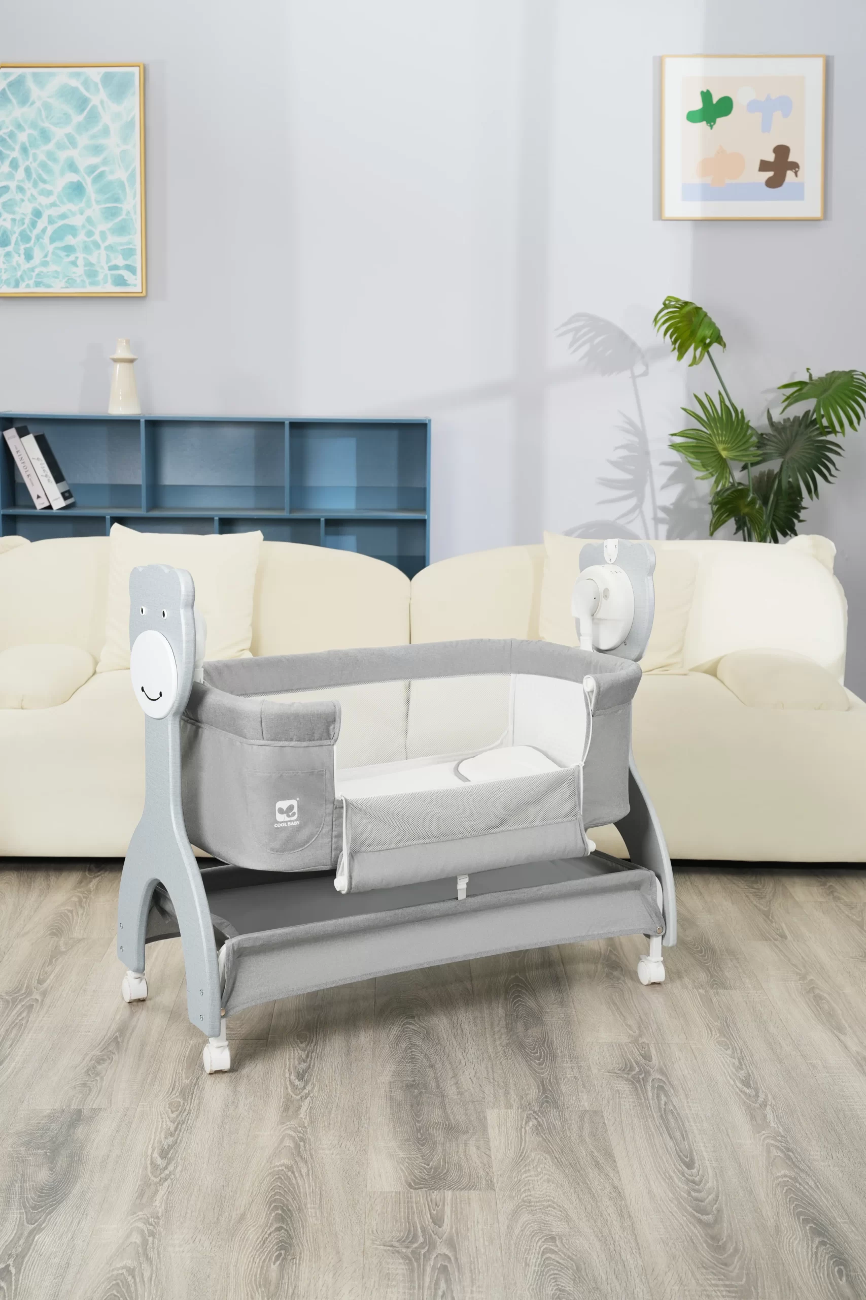 Wholesale Multifunctional Baby Crib | Rocking Co-Sleeper with Mosquito Net & Toy Bar - 图片 16