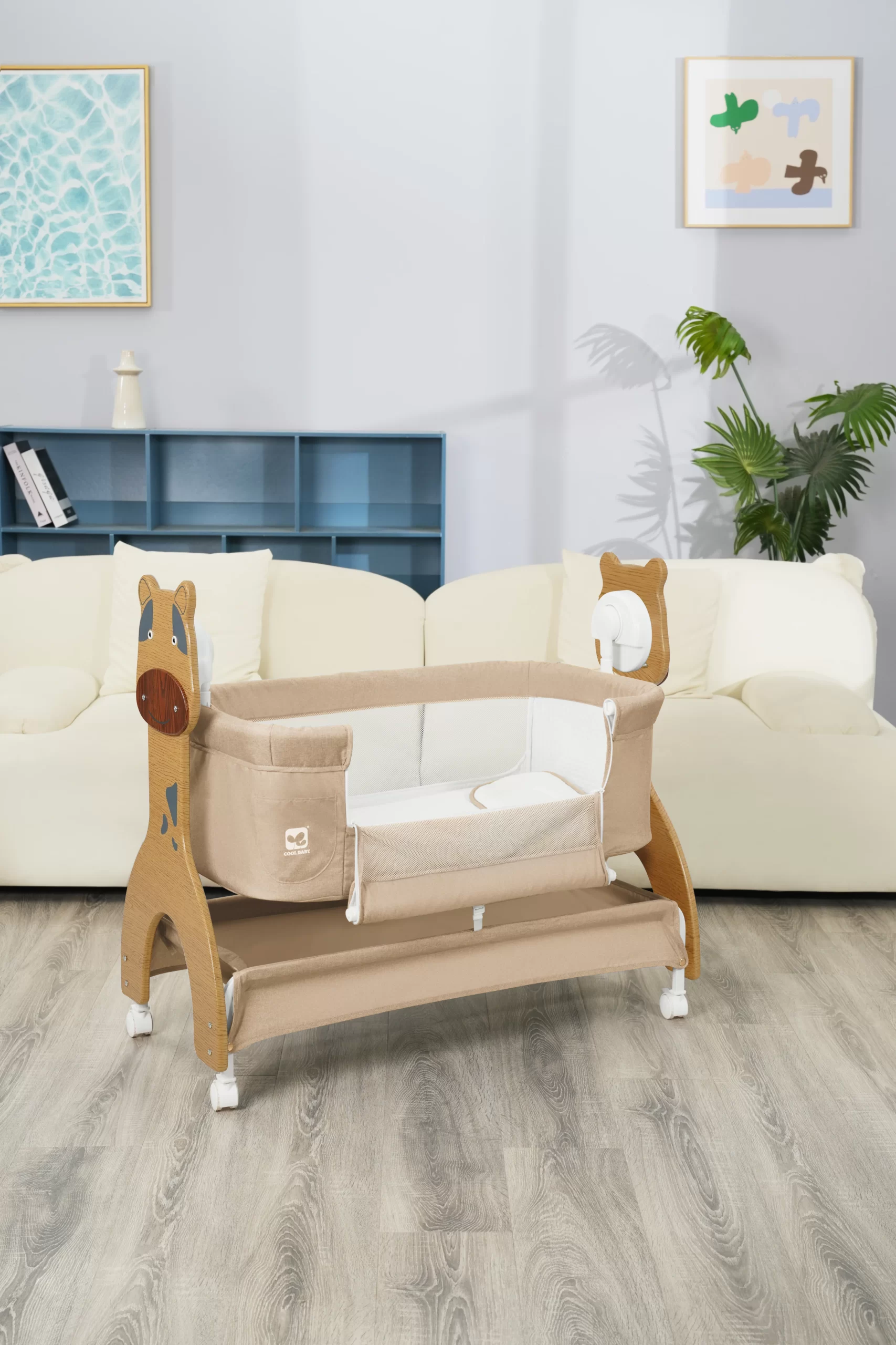 Wholesale Portable Rocking Baby Bedside Crib, Height Adjustable Attach to Adult Bed Newborn Bassinet - 图片 11