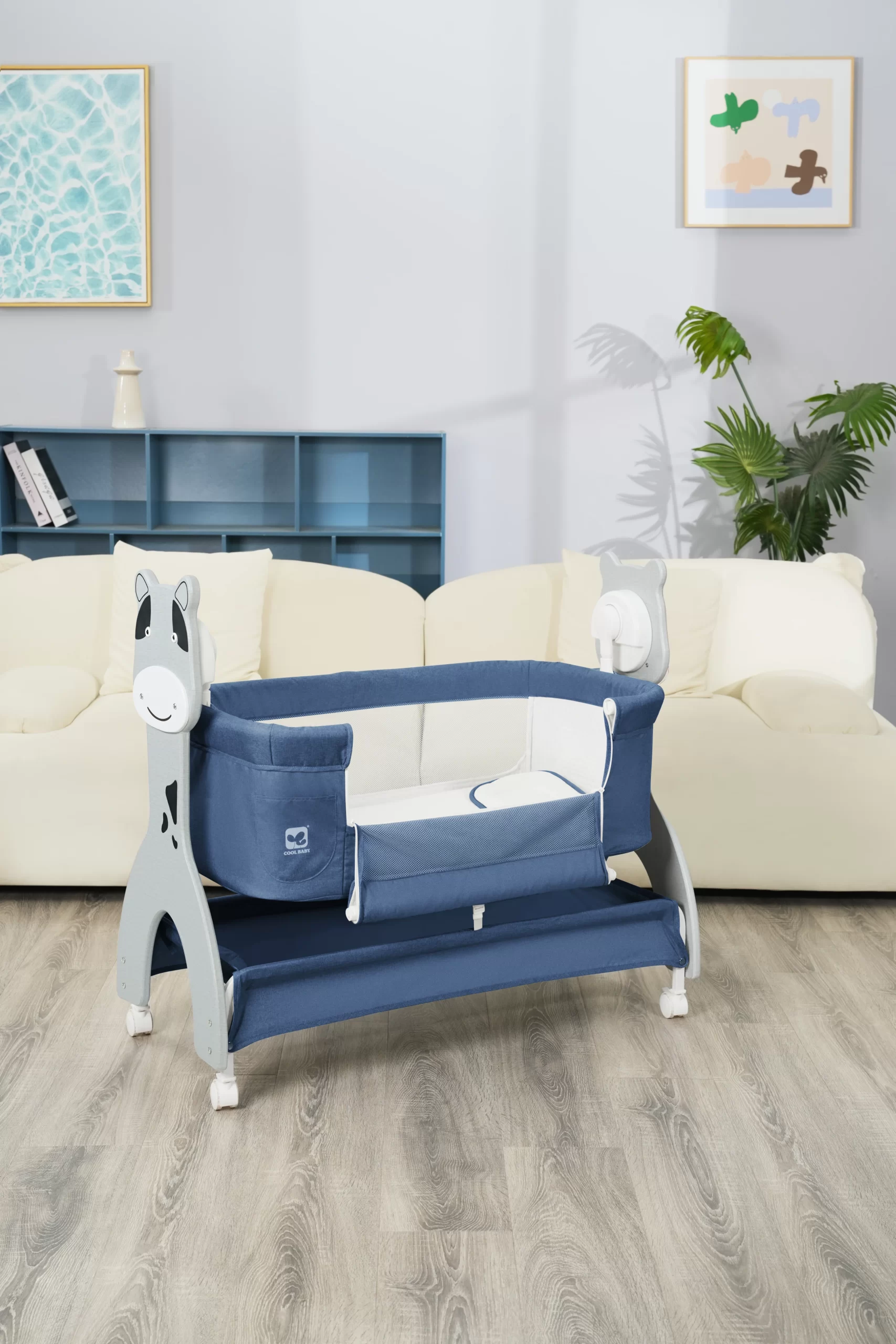 Wholesale Portable Rocking Baby Bedside Crib, Height Adjustable Attach to Adult Bed Newborn Bassinet - 图片 12