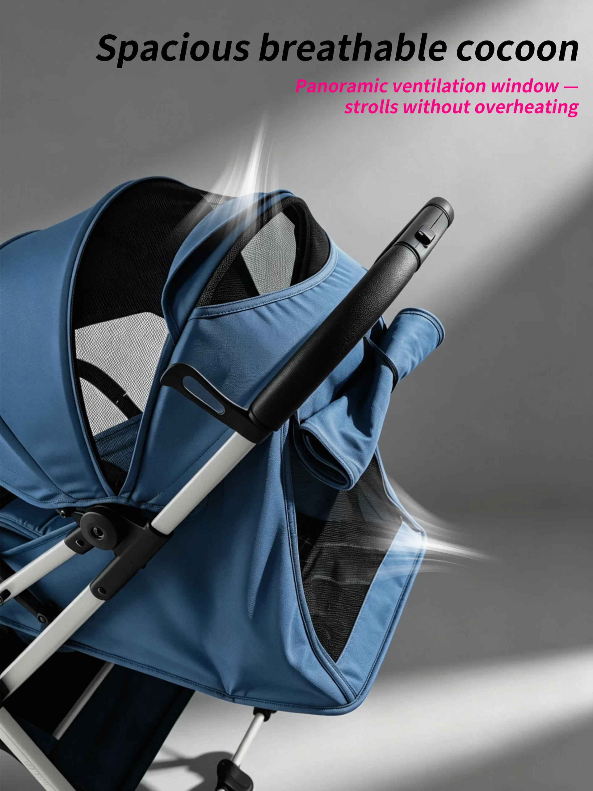 Wholesale Premium Lightweight Newborn Travel Stroller – Portable One-Click Fold Pram with Full Safety & Comfort Features - 图片 9