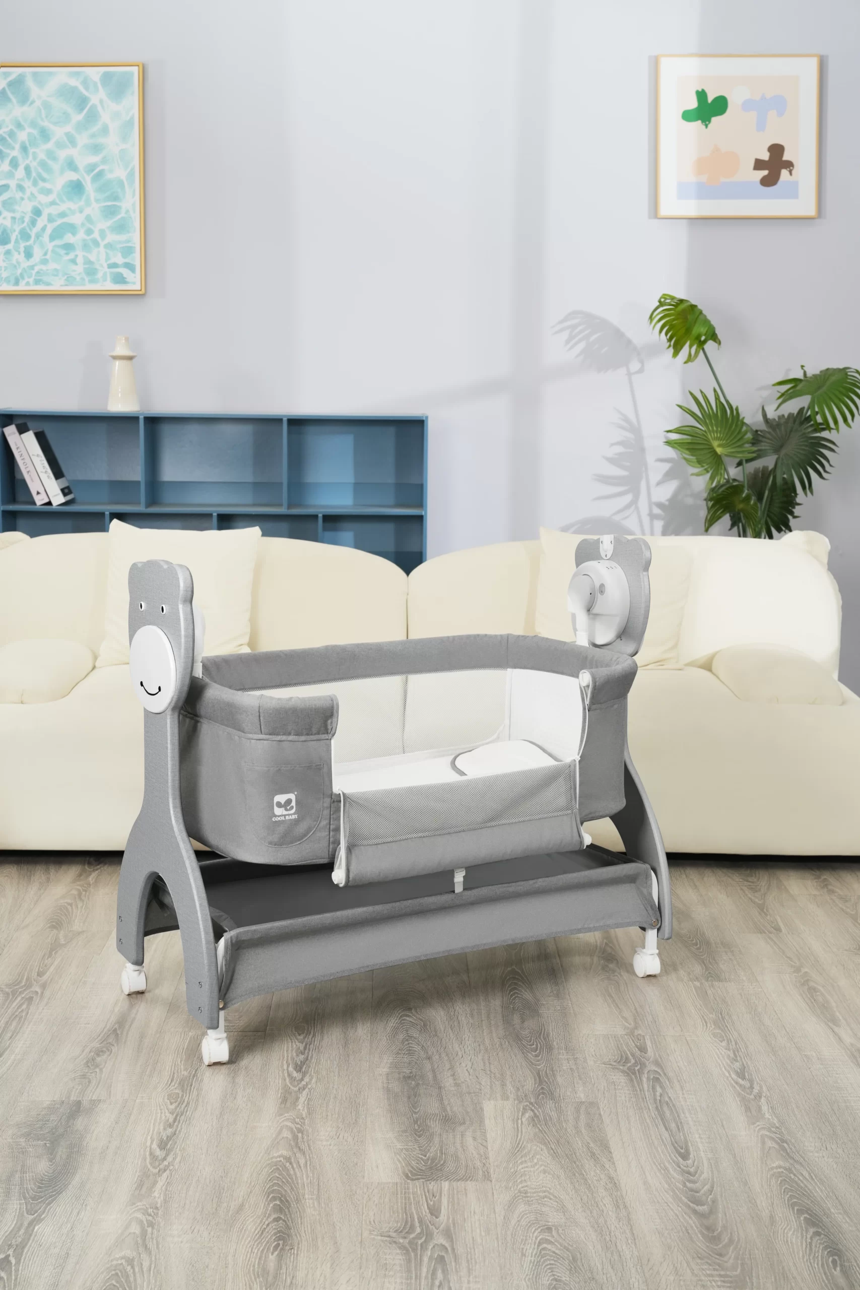 Wholesale Multifunctional Baby Crib | Rocking Co-Sleeper with Mosquito Net & Toy Bar - 图片 13