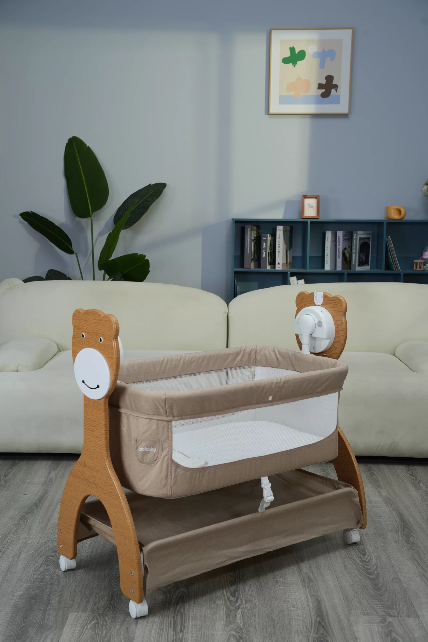 Wholesale Multifunctional Baby Crib | Rocking Co-Sleeper with Mosquito Net & Toy Bar - 图片 12