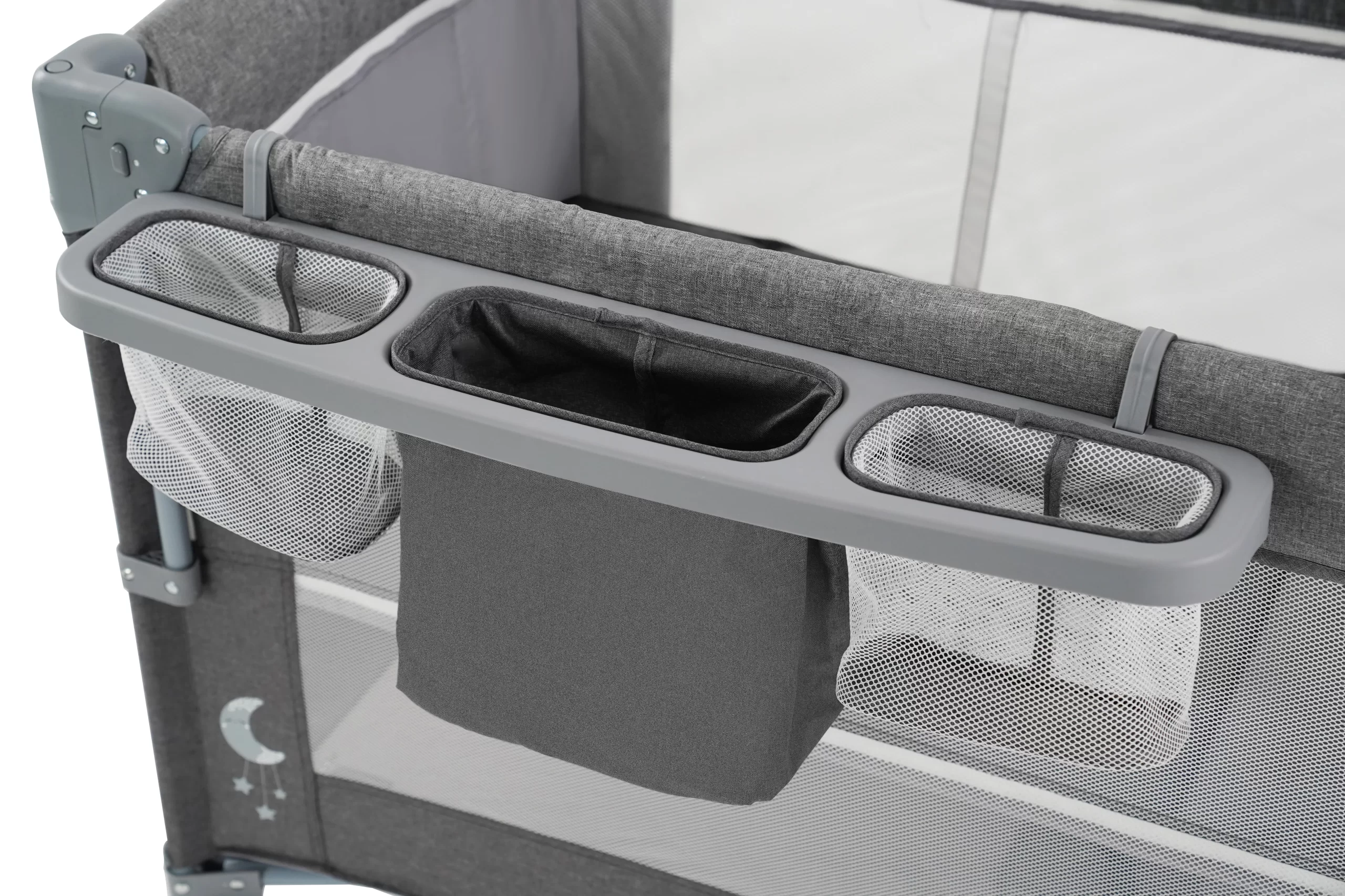 Wholesale Seamlessly transforms from newborn crib to toddler playpen with a built-in changing table and storage pockets for ultimate convenience - 图片 19