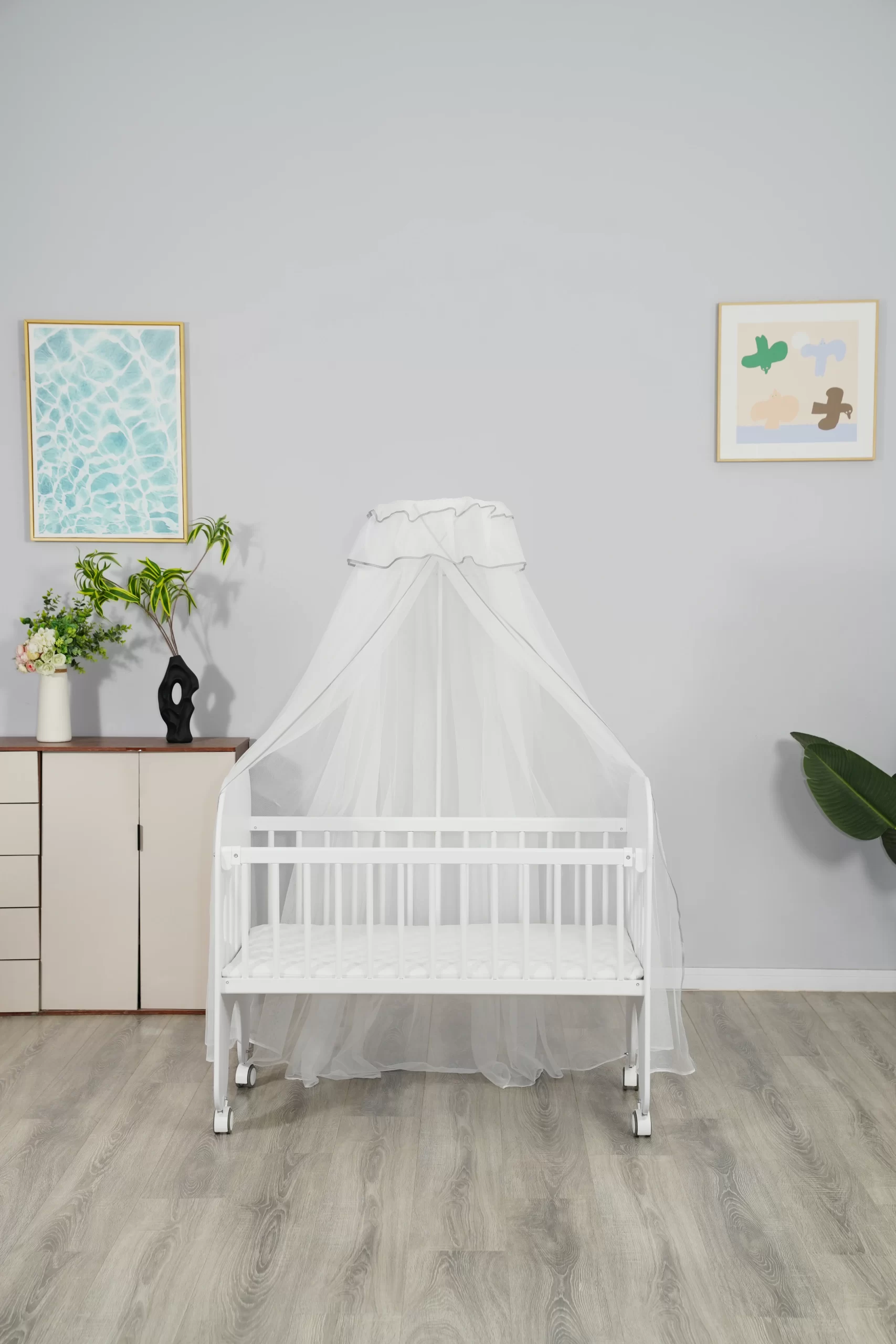 Wholesale Portable Baby Bed Crib for Baby With One Side Adjustable Bedside Bed for Kid Toddlers Sleeping - 图片 13