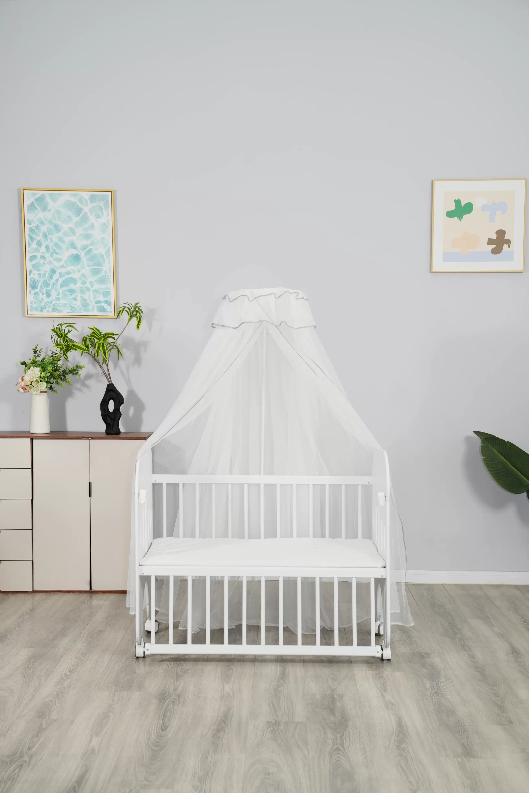 Wholesale Portable Baby Bed Crib for Baby With One Side Adjustable Bedside Bed for Kid Toddlers Sleeping - 图片 12
