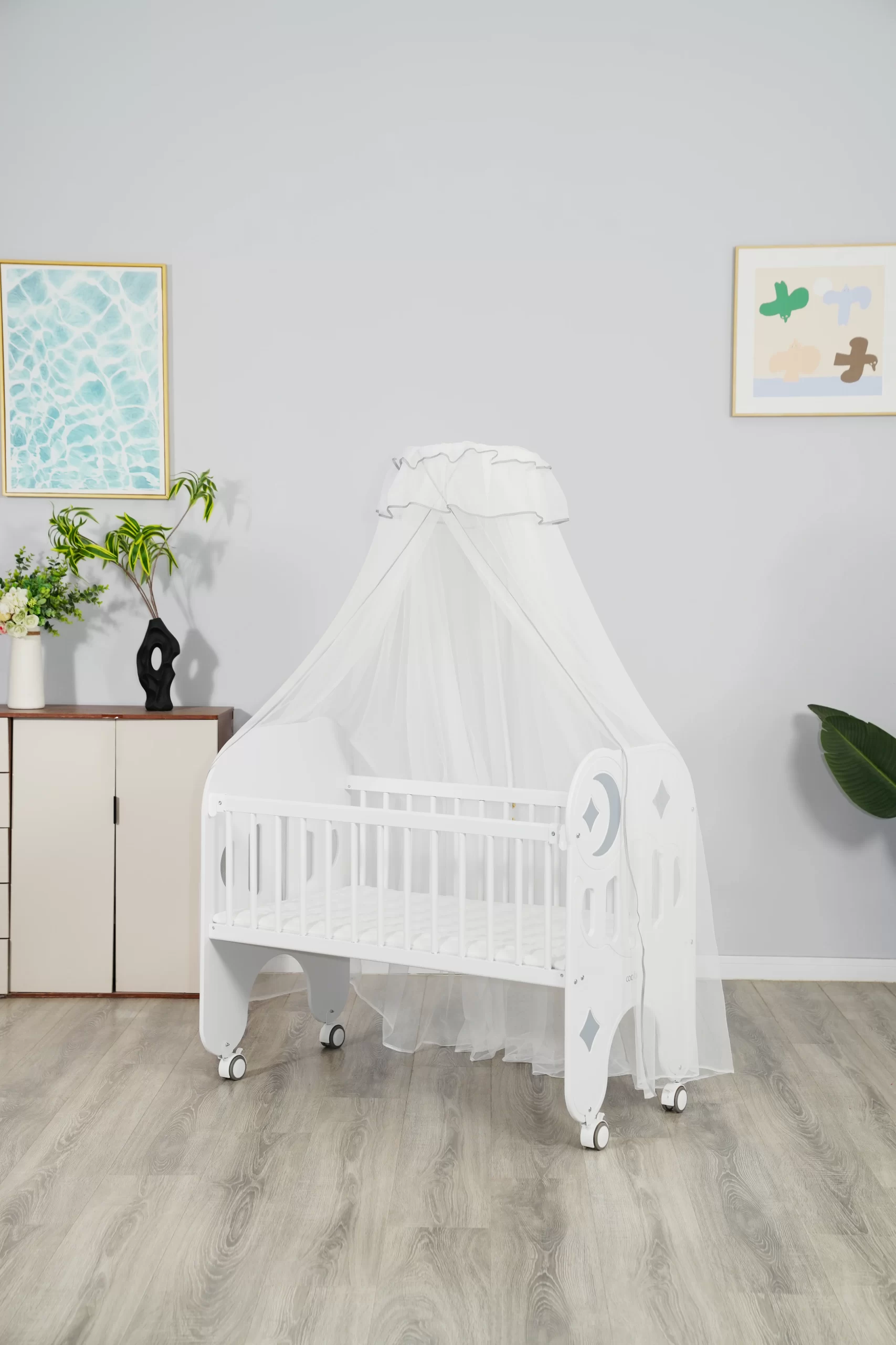 Wholesale Portable Baby Bed Crib for Baby With One Side Adjustable Bedside Bed for Kid Toddlers Sleeping - 图片 11