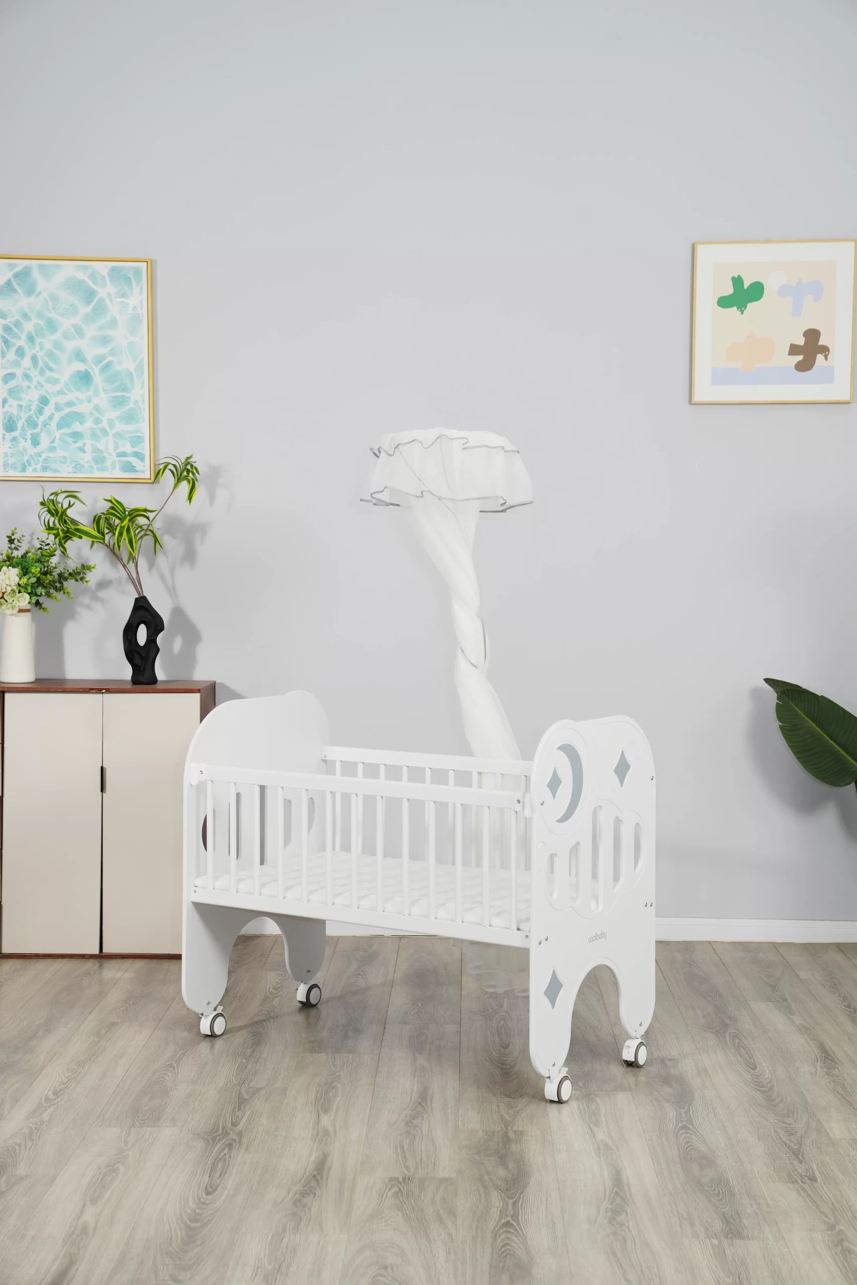 Wholesale Portable Baby Bed Crib for Baby With One Side Adjustable Bedside Bed for Kid Toddlers Sleeping - 图片 10