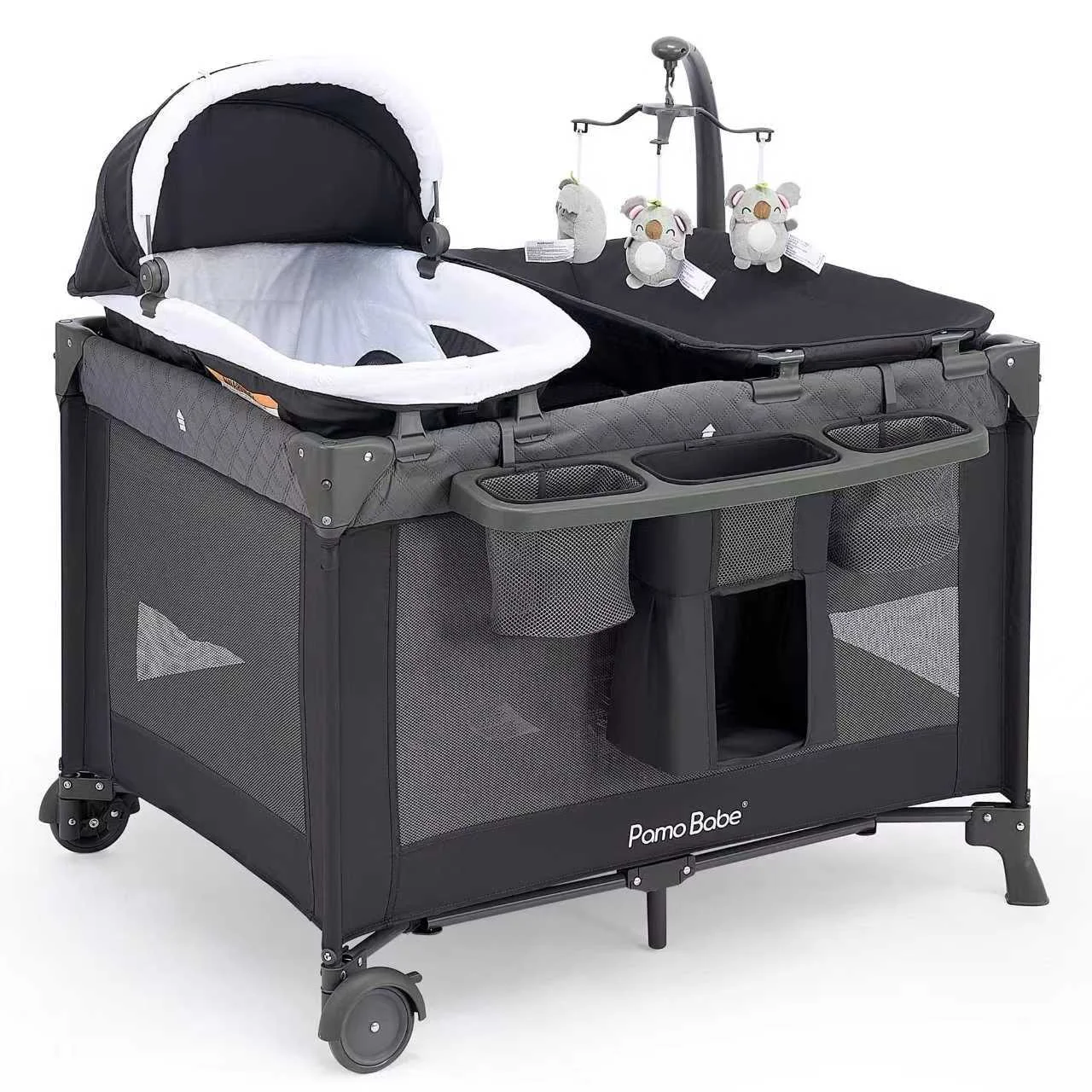 Wholesale Foldable Portable Baby Travel Play Yard with Bassinet Changing Station - 图片 3