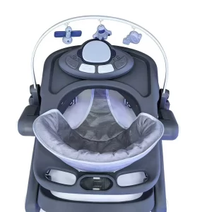 Wholesale New Anti-Rollover Baby Walker, Foldable & Adjustable Height Toddler Walker with Music & Light Toy Panel, Silent Wheels for 6-18 Months