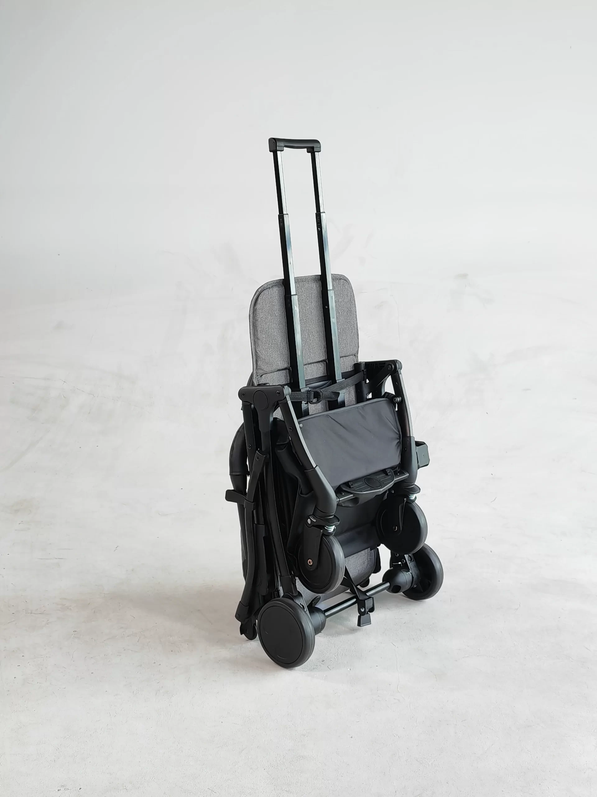 Wholesale Sleek Compact City Stroller, All-Terrain Foldable Travel Stroller with Breathable Mesh, Cup Holder & Storage Basket, Gray Heather - 图片 20