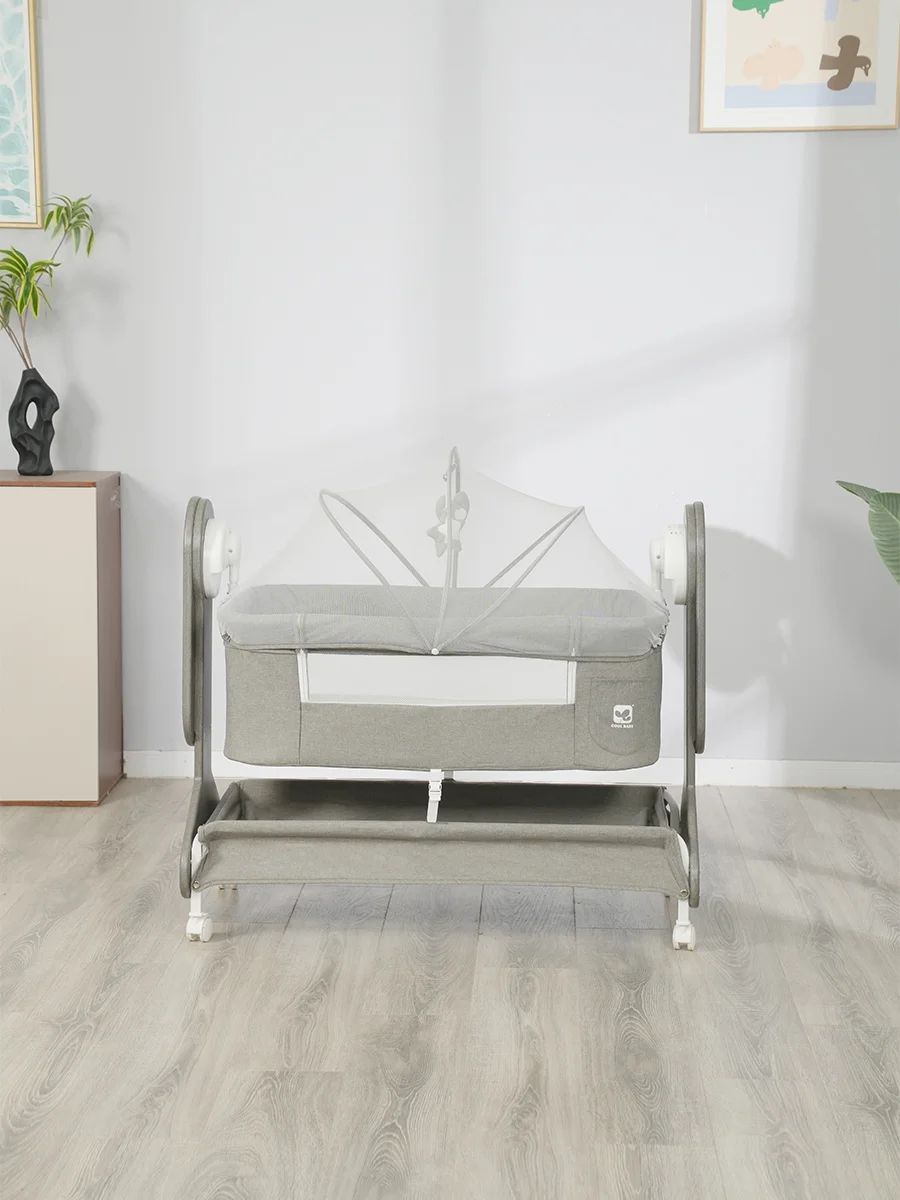 Wholesale Baby Rocking Bed Comfortable Electric Auto Baby Swing Bed With Soft Mattress and Toys