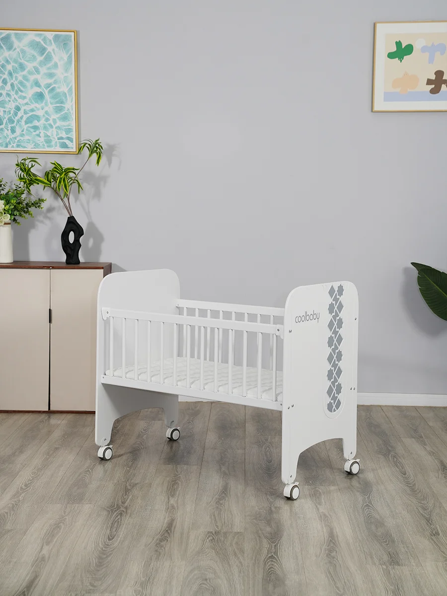 Wholesale Portable Baby Bedside Bed One Side Adjustable Baby Bassinet With High Pole Mosquito Net - 图片 8