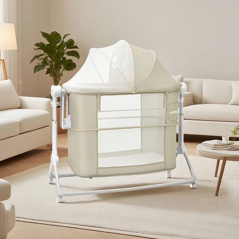 Wholesale Height Adjustable Foldable Baby Bedside Co-Sleeper Bassinet with Mosquito Net - 图片 10