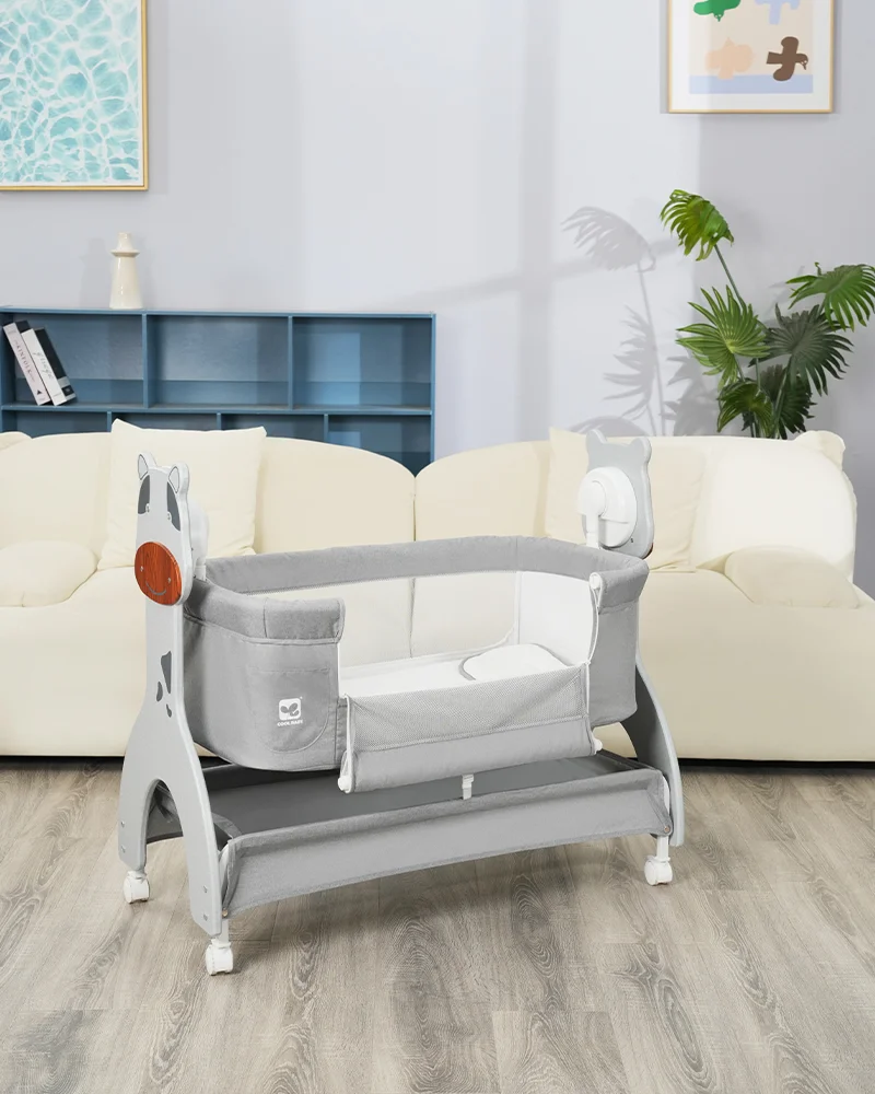 Wholesale Portable Rocking Baby Bedside Crib, Height Adjustable Attach to Adult Bed Newborn Bassinet - 图片 8
