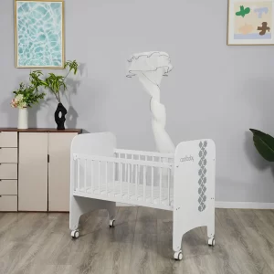 Wholesale Portable Baby Bedside Bed One Side Adjustable Baby Bassinet With High Pole Mosquito Net