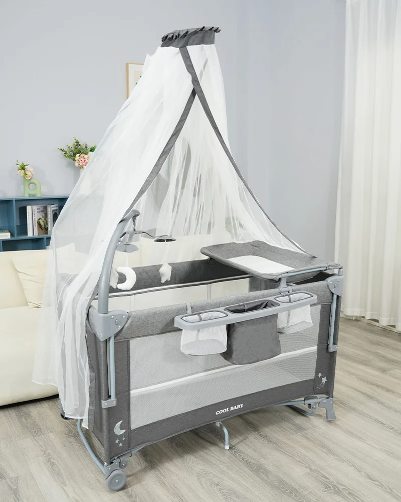 Wholesale Seamlessly transforms from newborn crib to toddler playpen with a built-in changing table and storage pockets for ultimate convenience - 图片 9