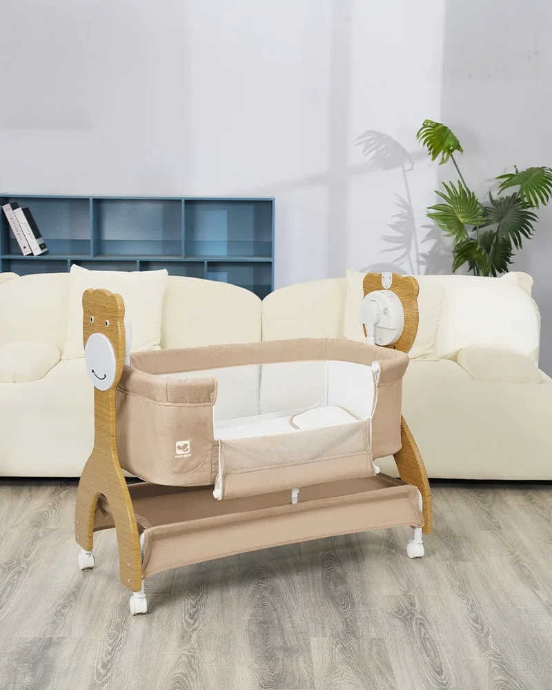 Wholesale Multifunctional Baby Crib | Rocking Co-Sleeper with Mosquito Net & Toy Bar - 图片 7