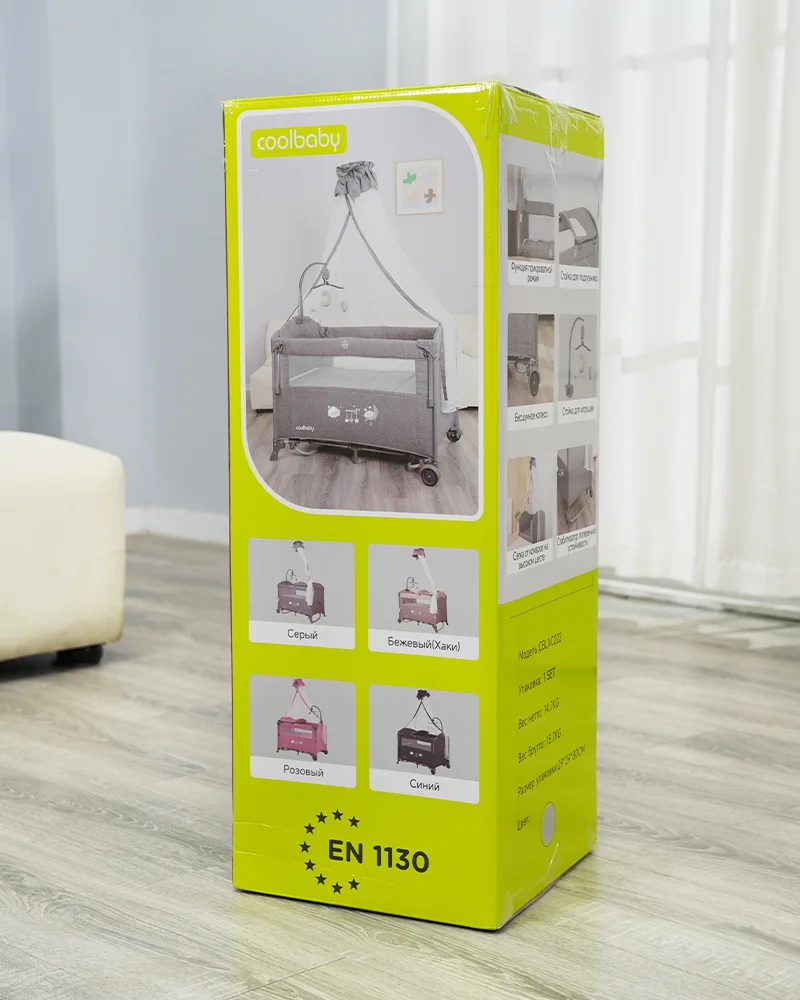 Wholesale All-in-One Adjustable Baby Side Bed Bassinet with Changing Table & Mosquito Net - 图片 6