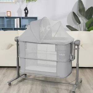 Wholesale 3-in-1 Baby Bassinet Bedside Sleeper, Adjustable Portable Crib with Storage & Mosquito Net