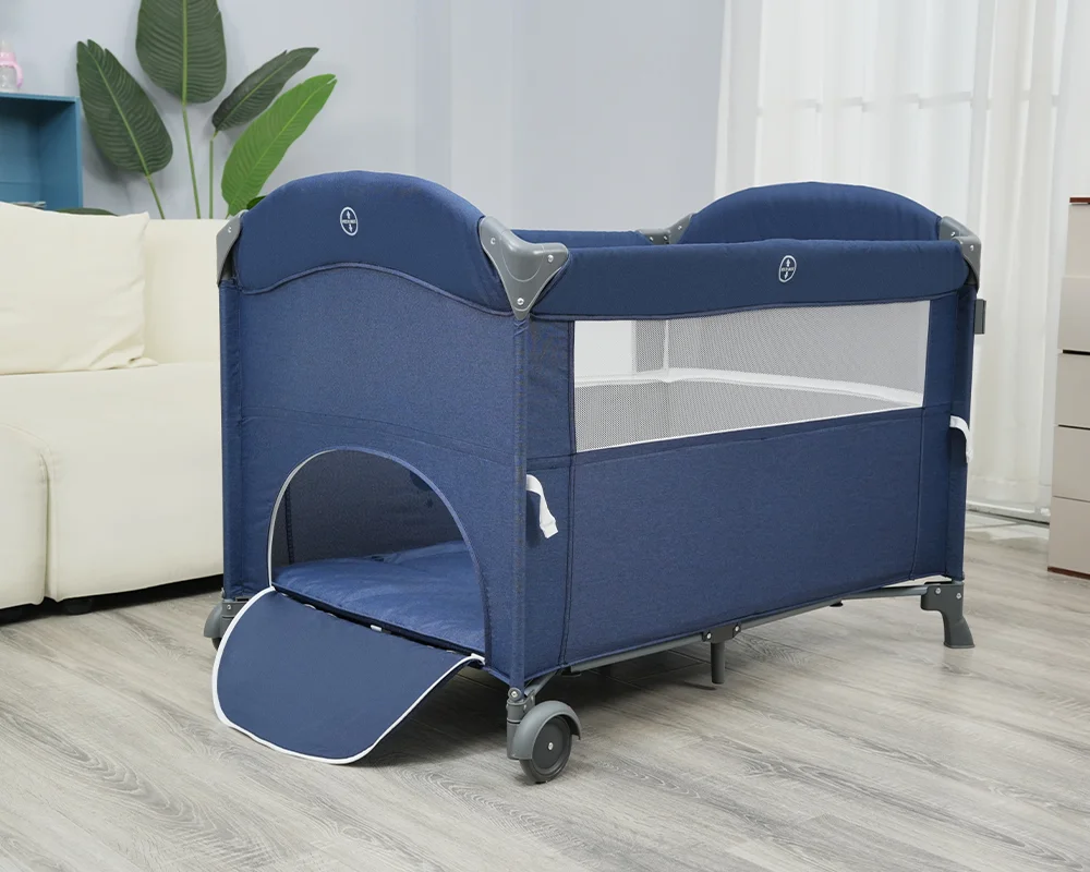 Wholesale All-in-One Adjustable Baby Side Bed Bassinet with Changing Table & Mosquito Net - 图片 4