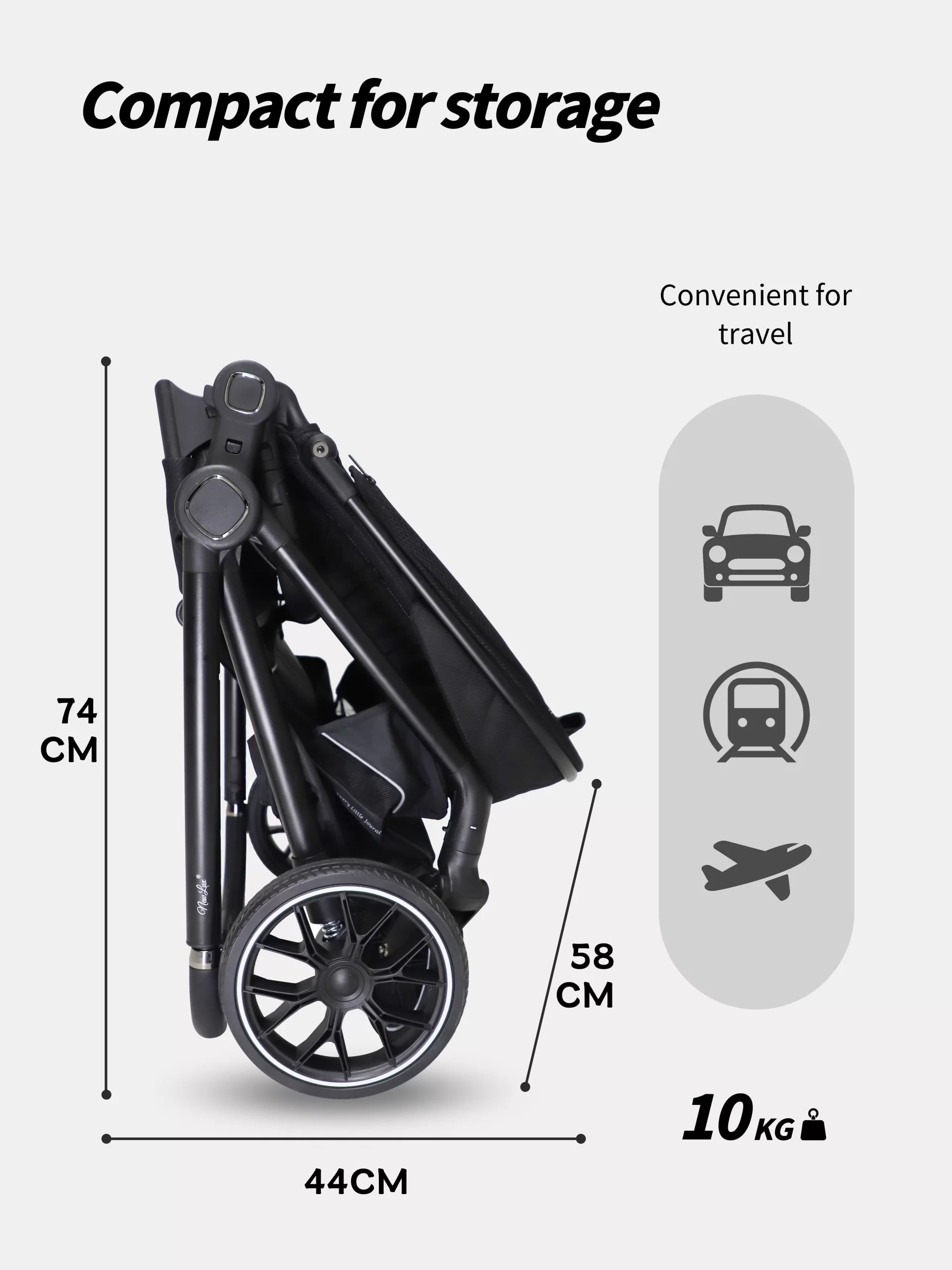 Wholesale Lightweight Reversible Baby Stroller for Newborn to Toddler with Adjustable Handlebar - 图片 8