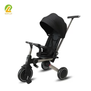 Wholesale NEWLUX 2-in-1 Foldable Kids Tricycle Stroller, Lightweight 8.1kg Reversible Push Trike with 360° Rotating Seat